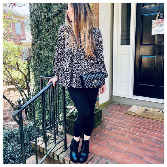 Boho chic long sleeves tiered tunic top - Picture 2 of 7